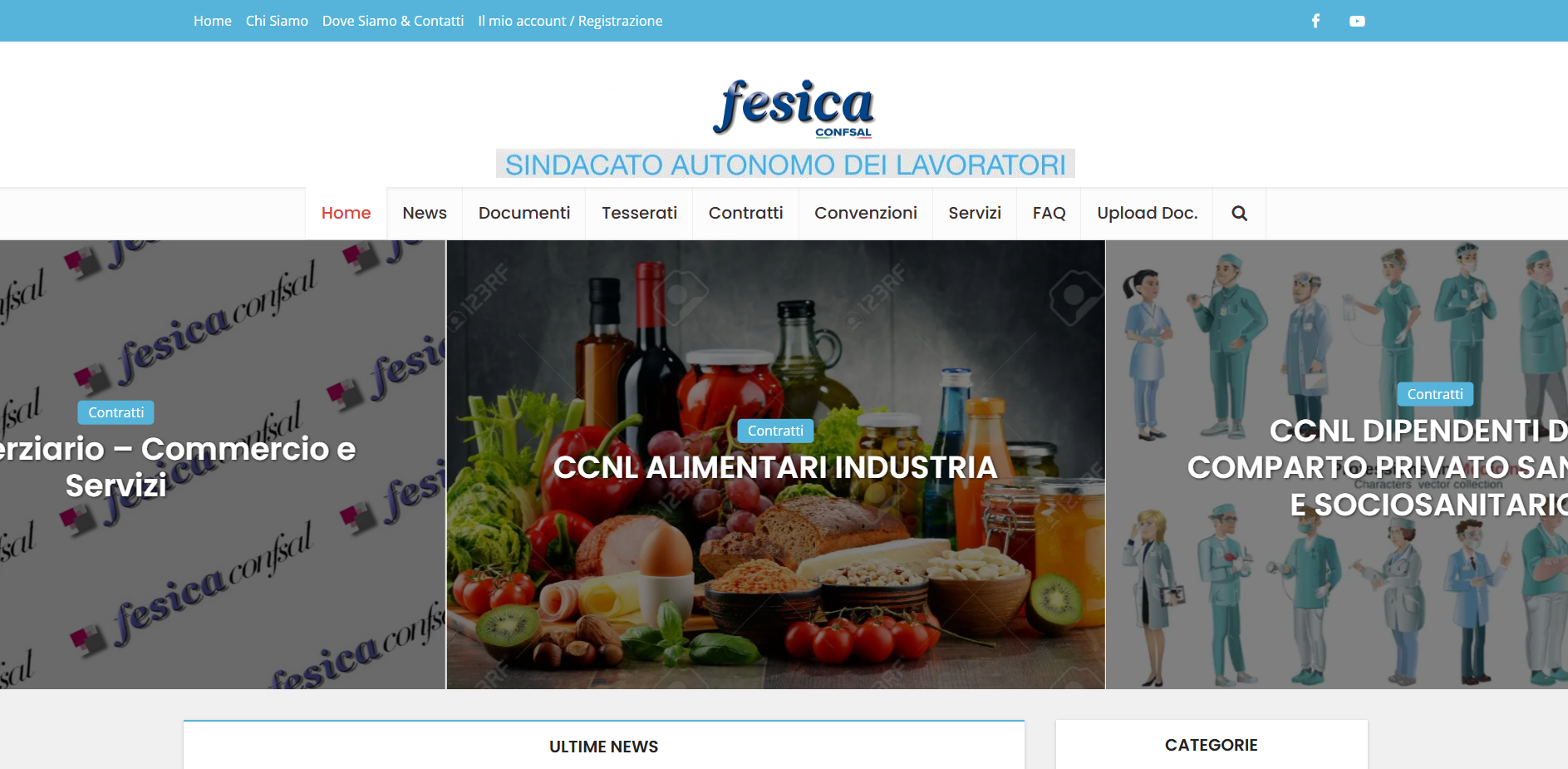Sito web Fesica Sindacato Autonomo