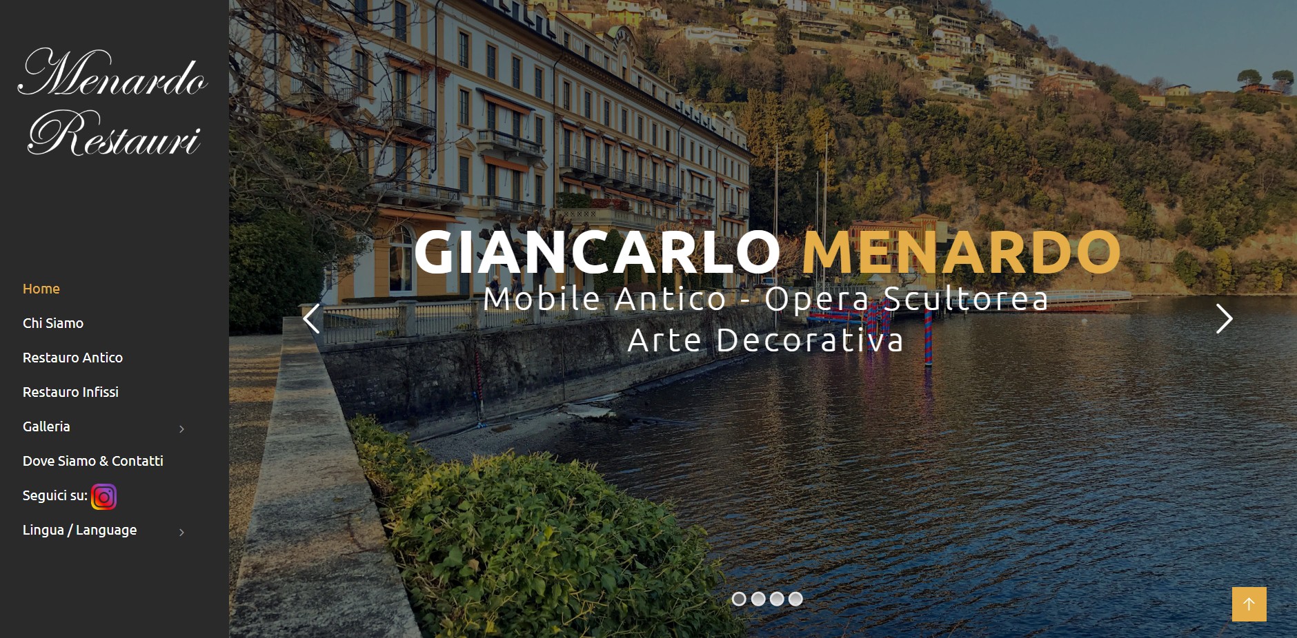 Sito web Menardo Restauri